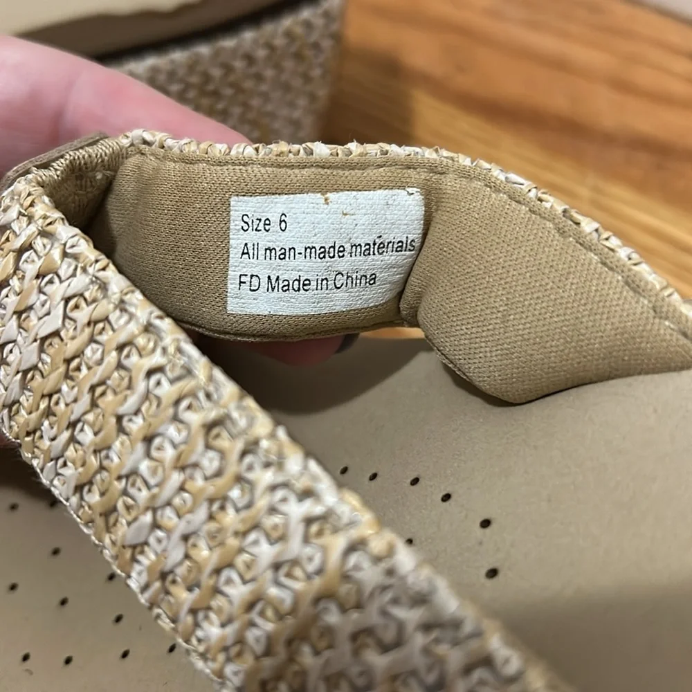 Stylish Tan Wedge Sandals - Picture 4 of 4